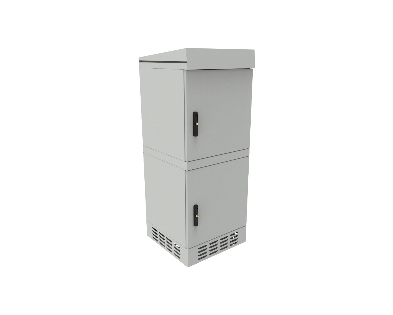 Outdoor cabinets - free-standing: SZWM-610/1560/610-P-19"-24U-S-R7035